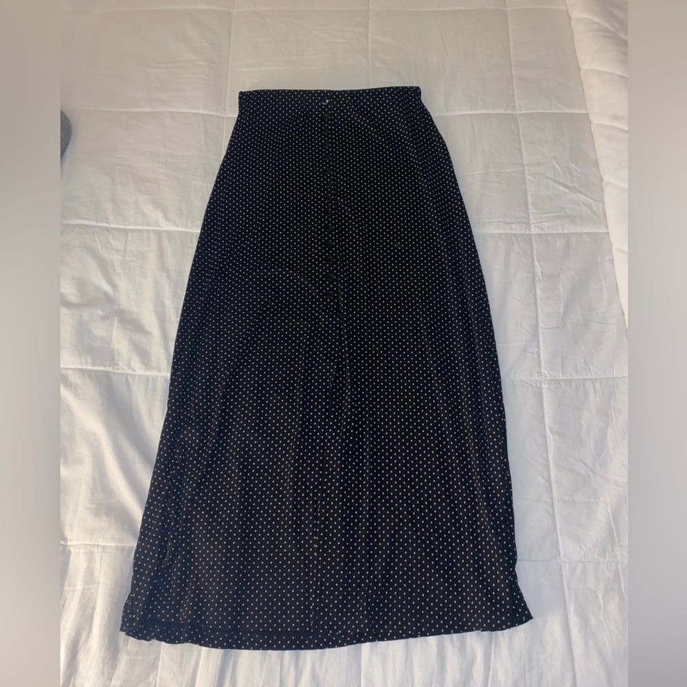 Button Maxi Skirt